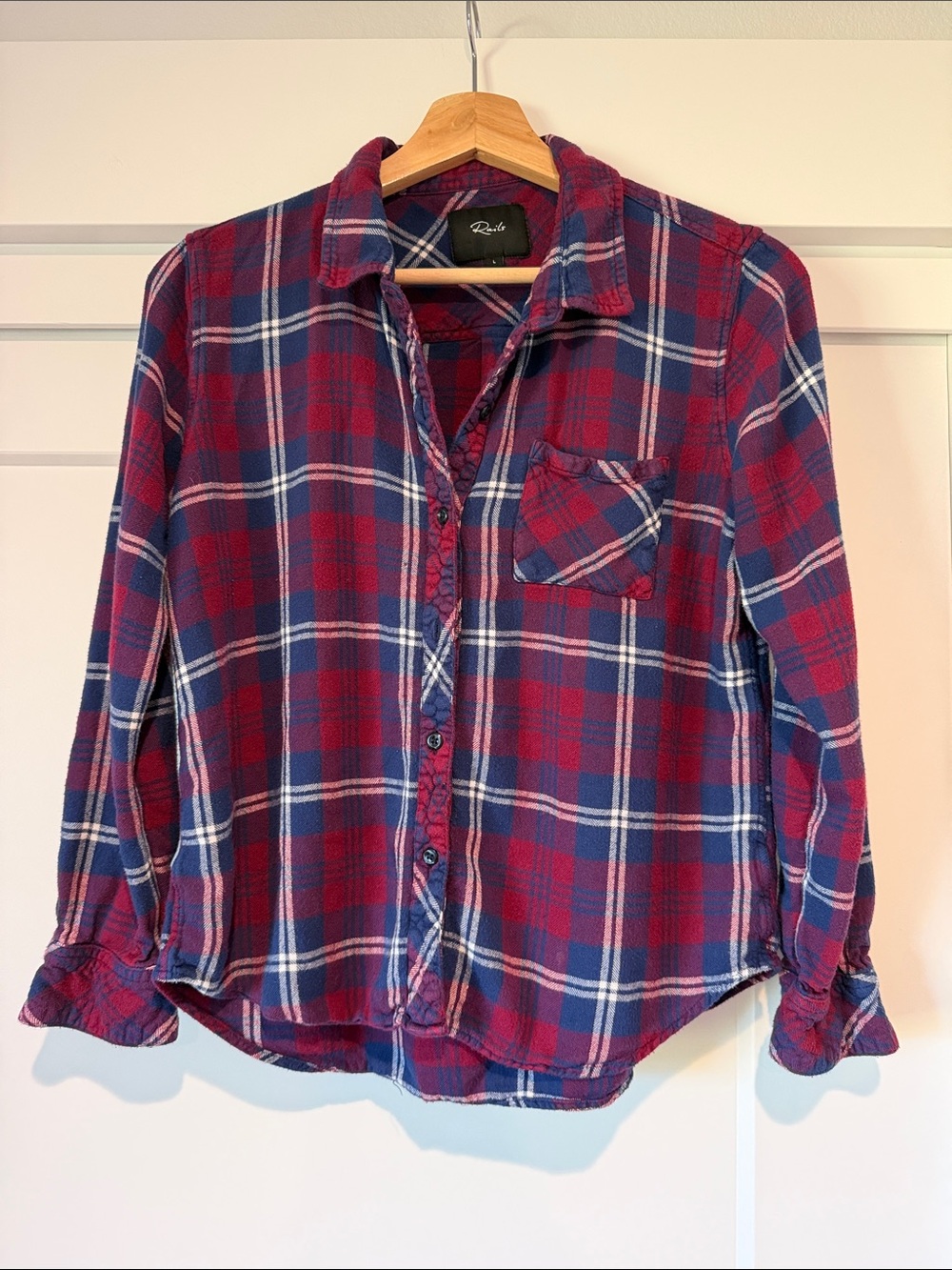 Rails Kids Plaid Button-Down Shirt in Red and Blue